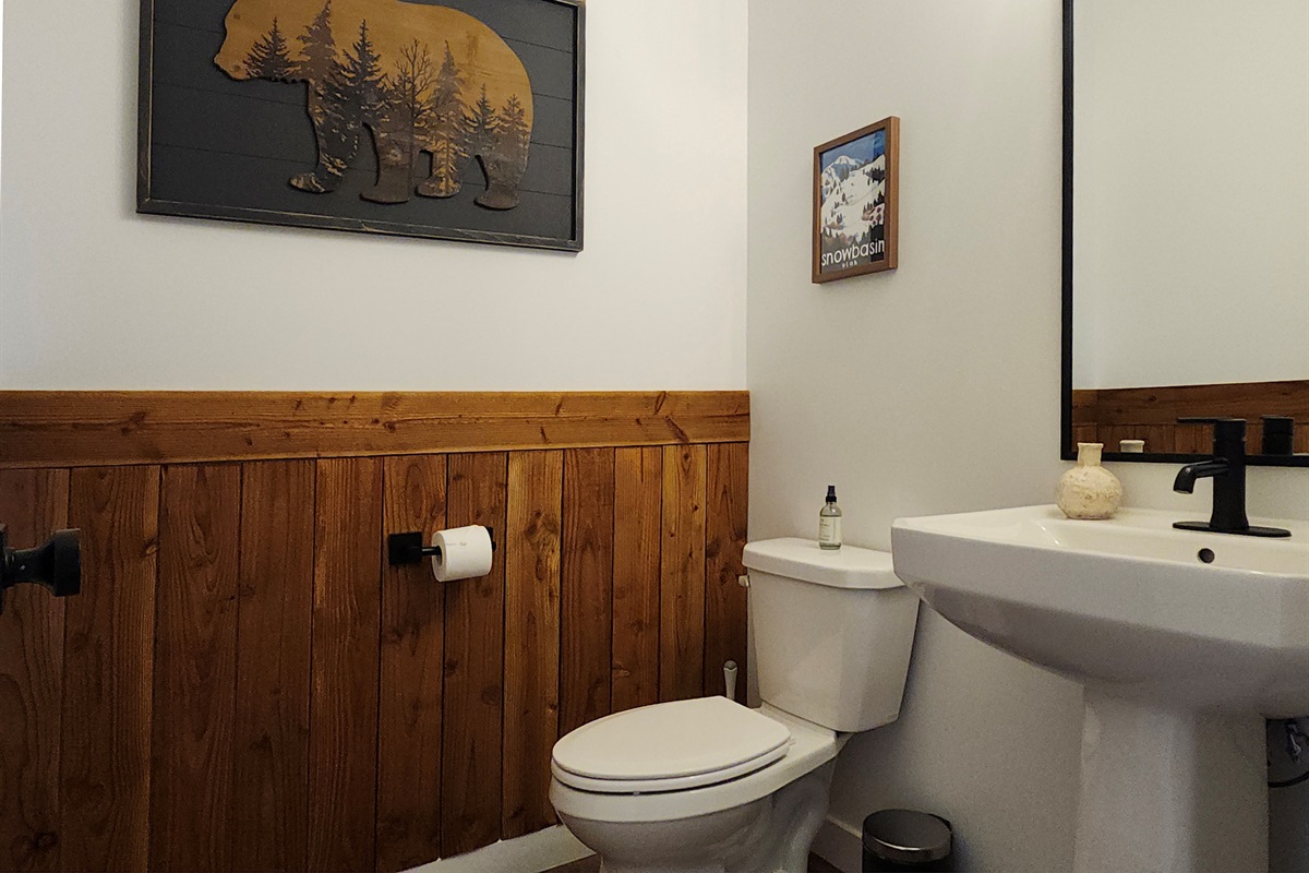 Additionally, there is a half bath available for visiting guests.