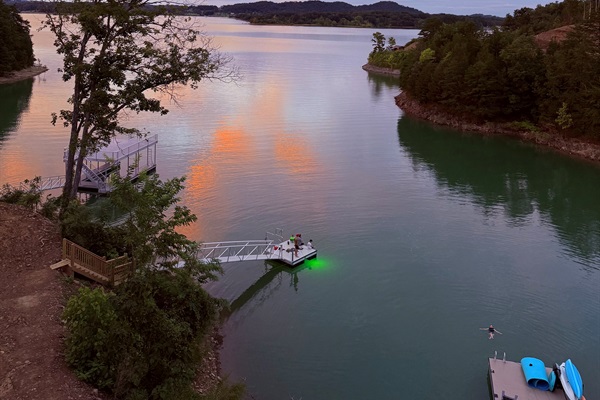 Lake view at sunset