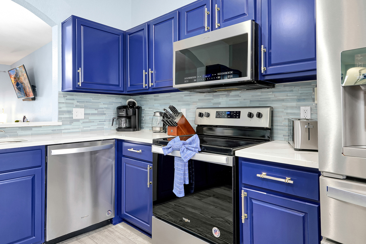 Kitchen with stainless appliances