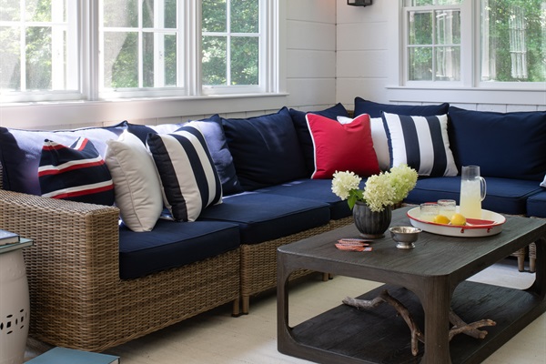 Relax in the warm and inviting living room.