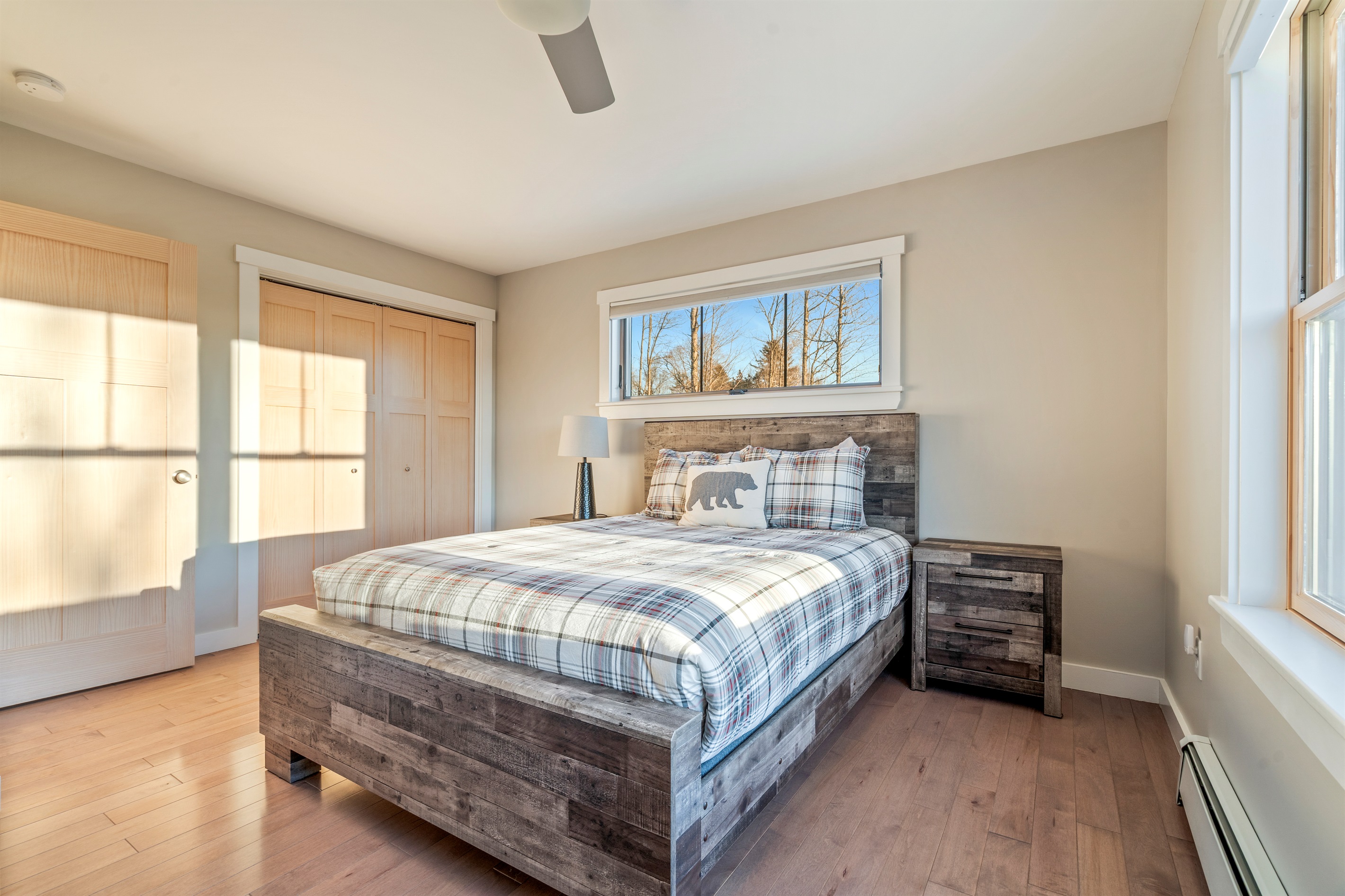 Comfortable second-level bedroom with a queen-size bed.