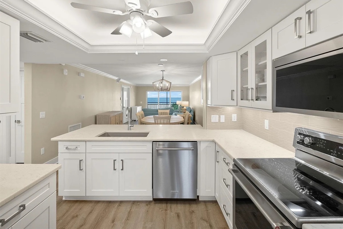 Open concept view from kitchen