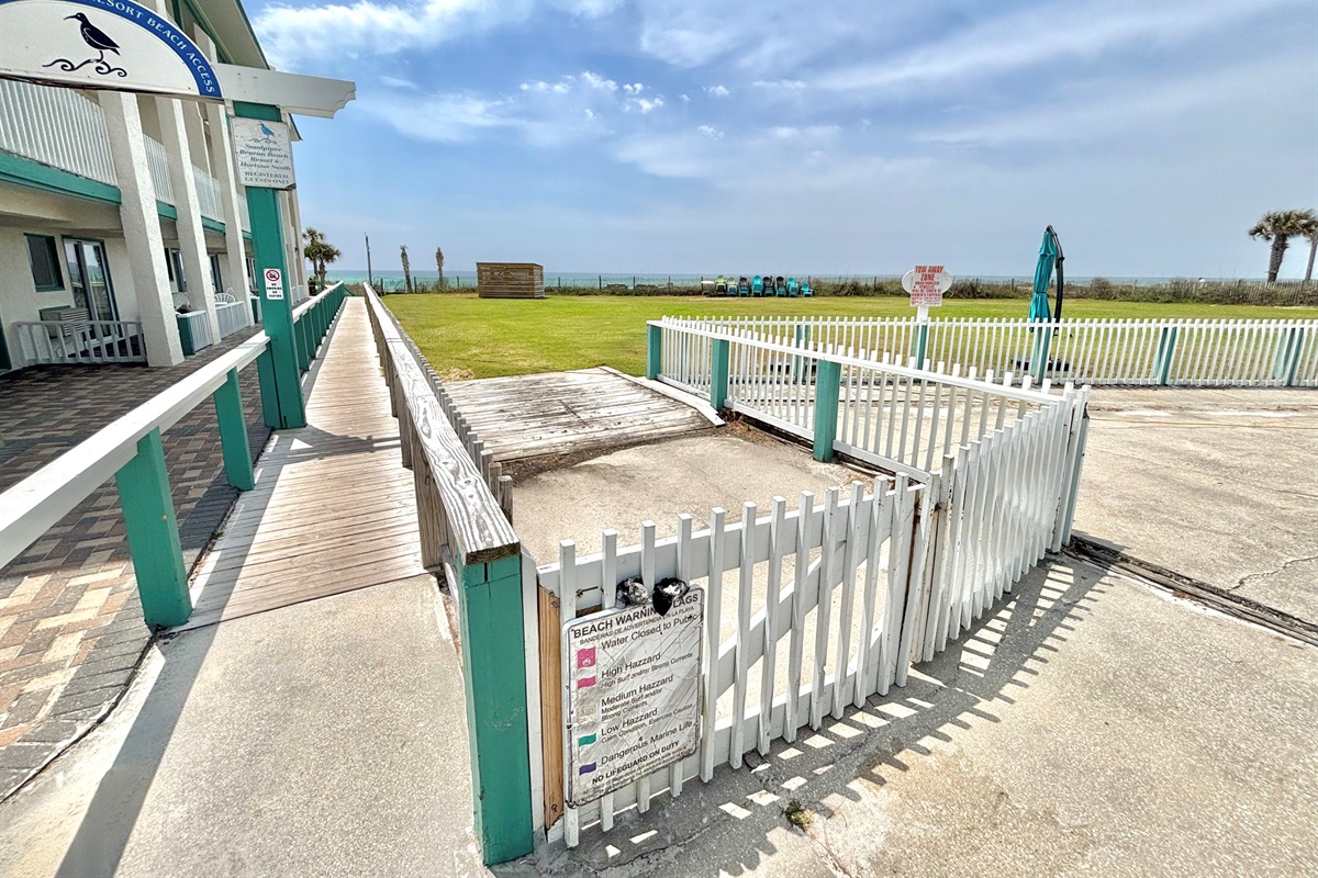 Horizon South has a private beach access