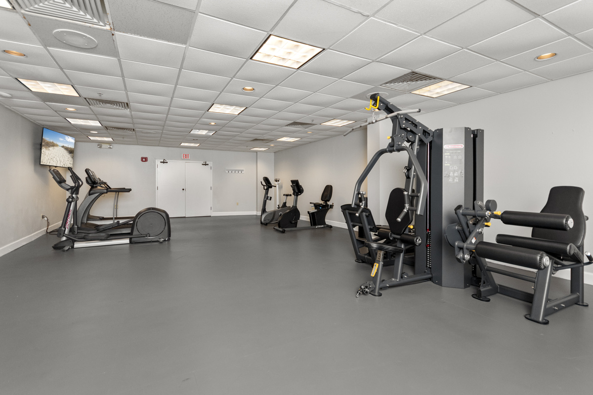 Stay in shape with access to the first floor gym!