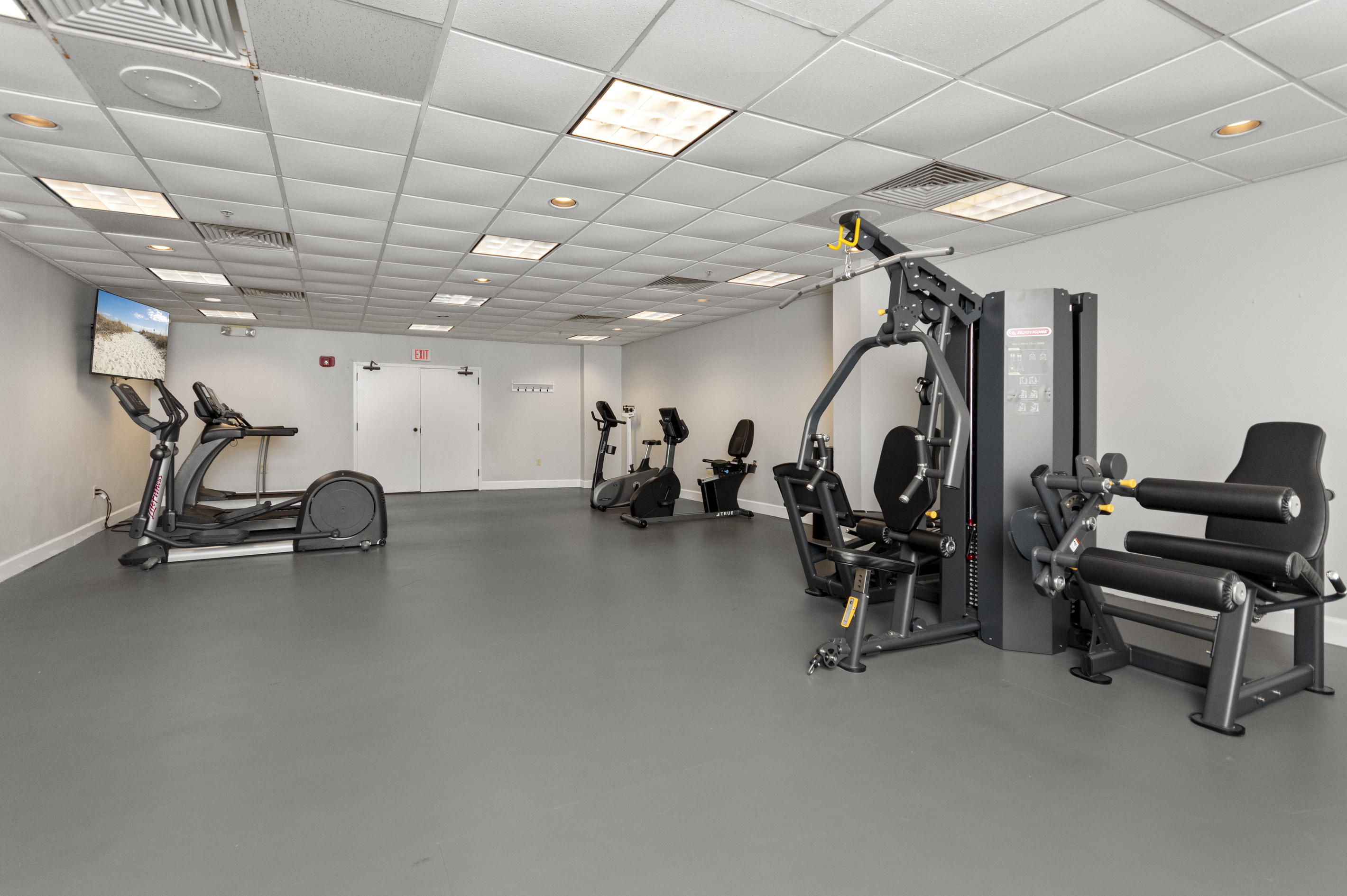 Stay in shape with access to the first floor gym!