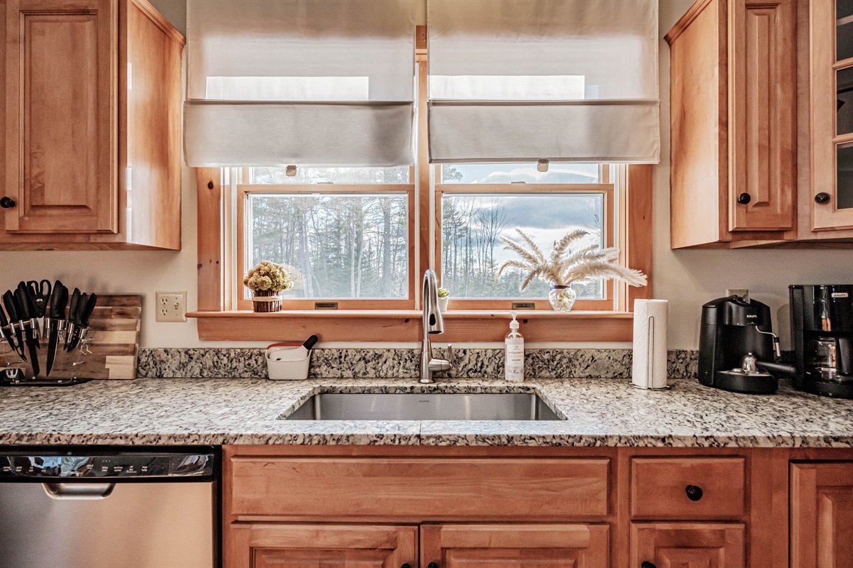 Beautifully updated kitchen with clean lines and plenty of cabinet space.