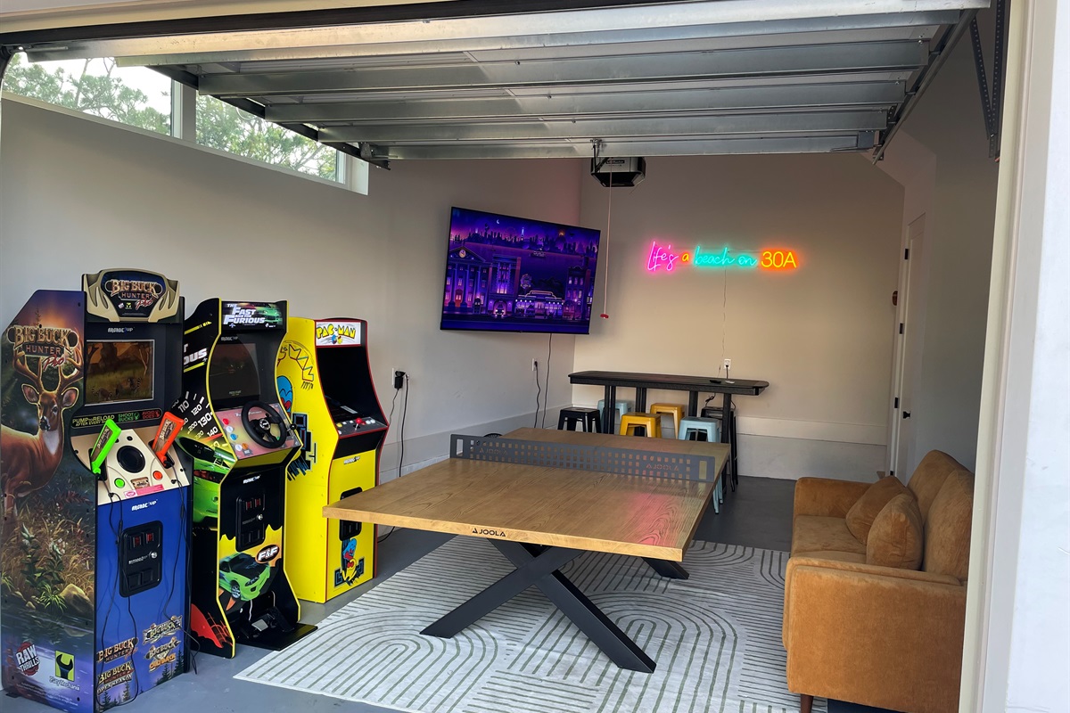 Big Buck Hunter. Need For Speed. Pac Man. Ping Pong