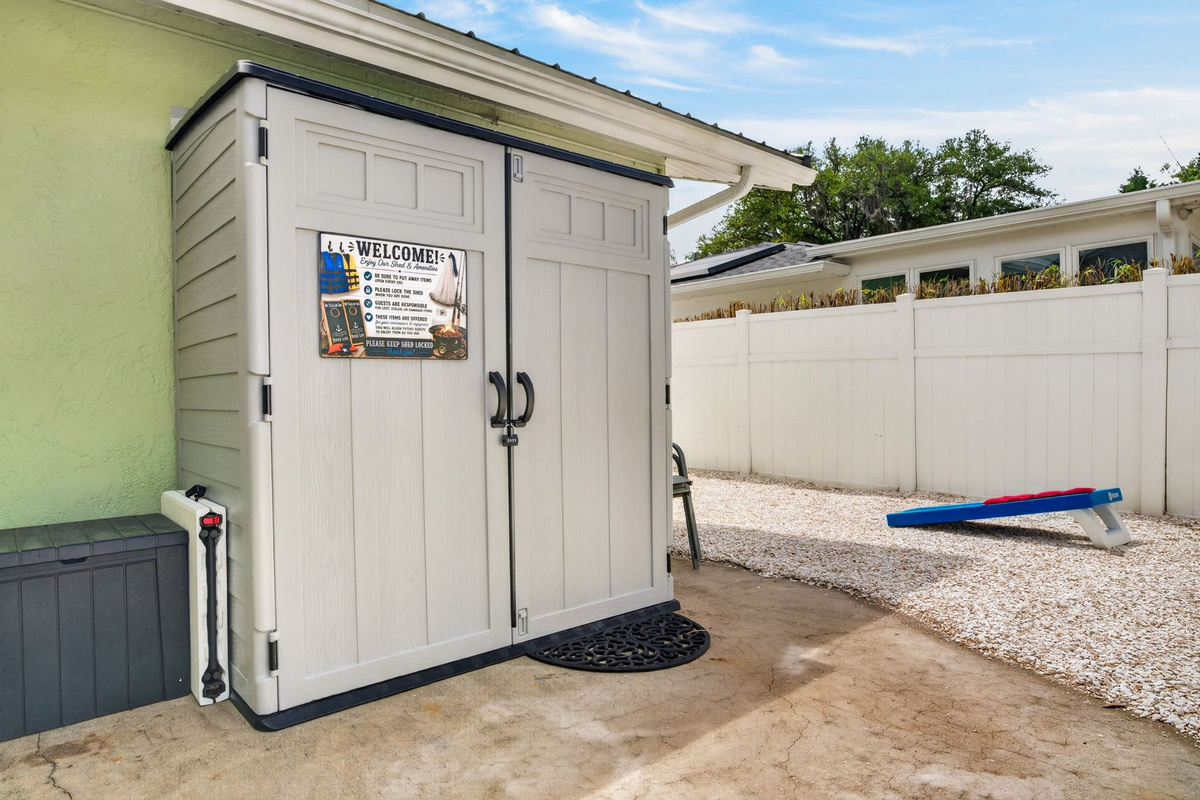 Storage shed exterior