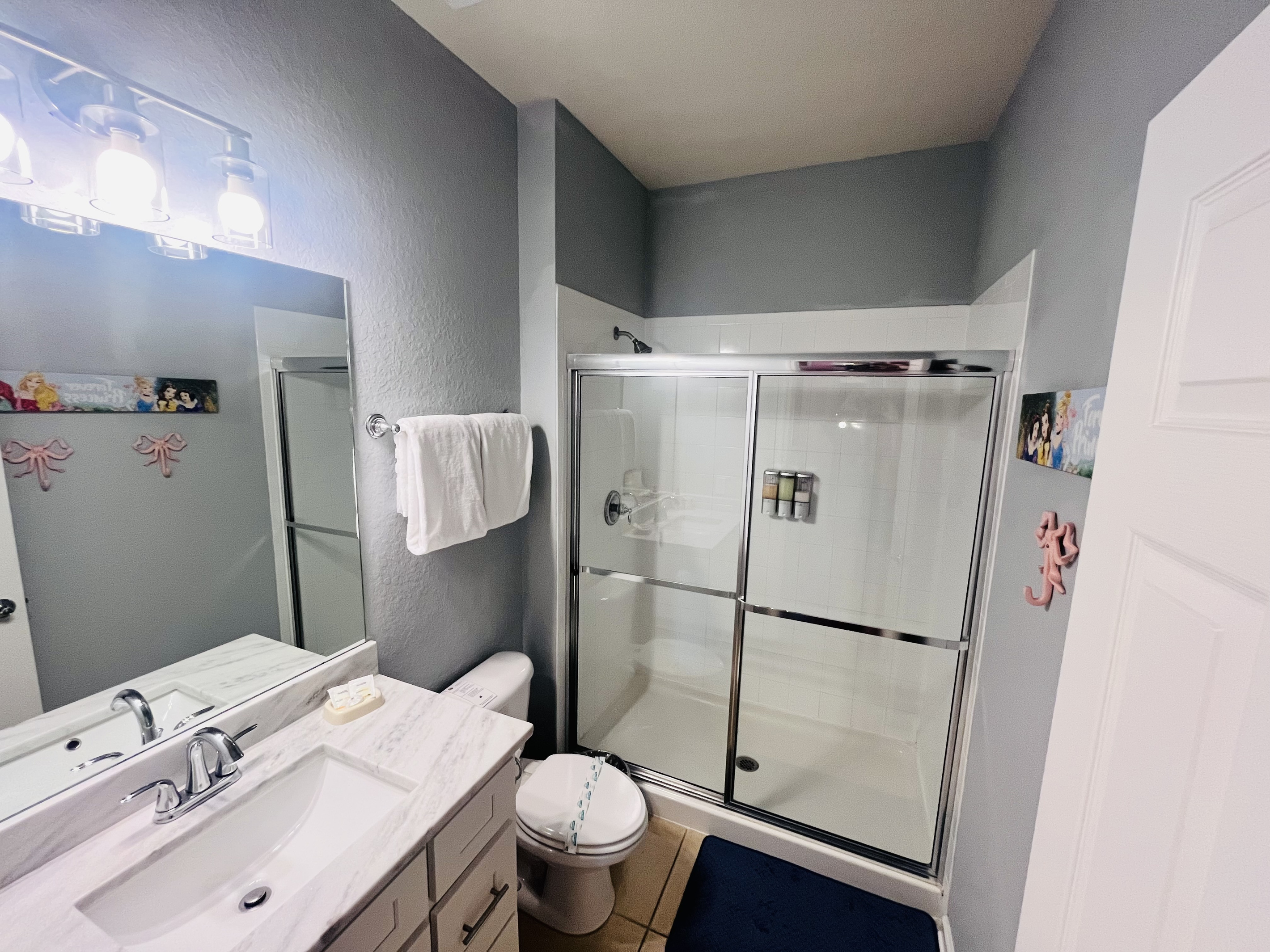 Princess en-suite bathroom with walk in shower
