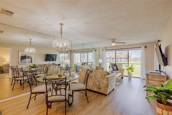 Spacious living with a beautiful view