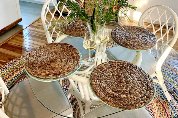Here we have our dinning table in the Coral Suite. Perfect for breakfast before you head out on your adventures.