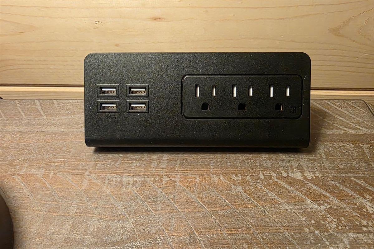 Extra outlets in each bedroom to make sure you are fully charged.