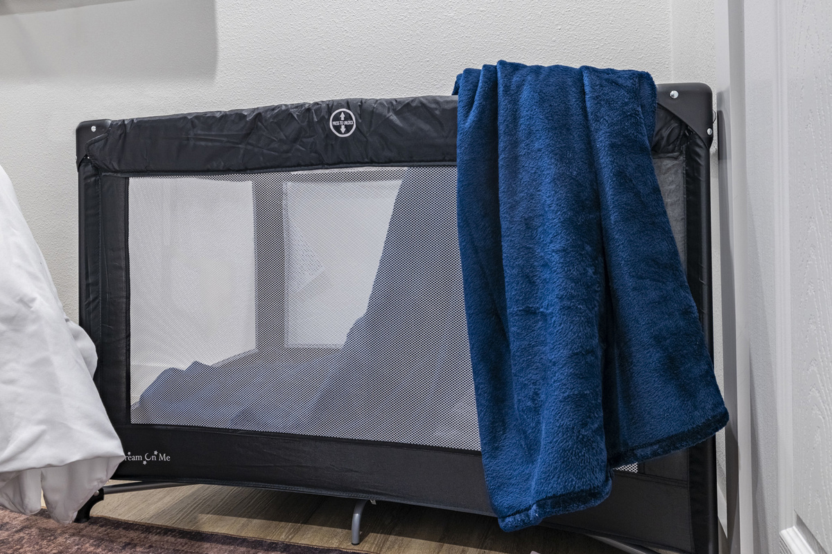 Perfect for little ones with a convenient playpen and soft, inviting hues!