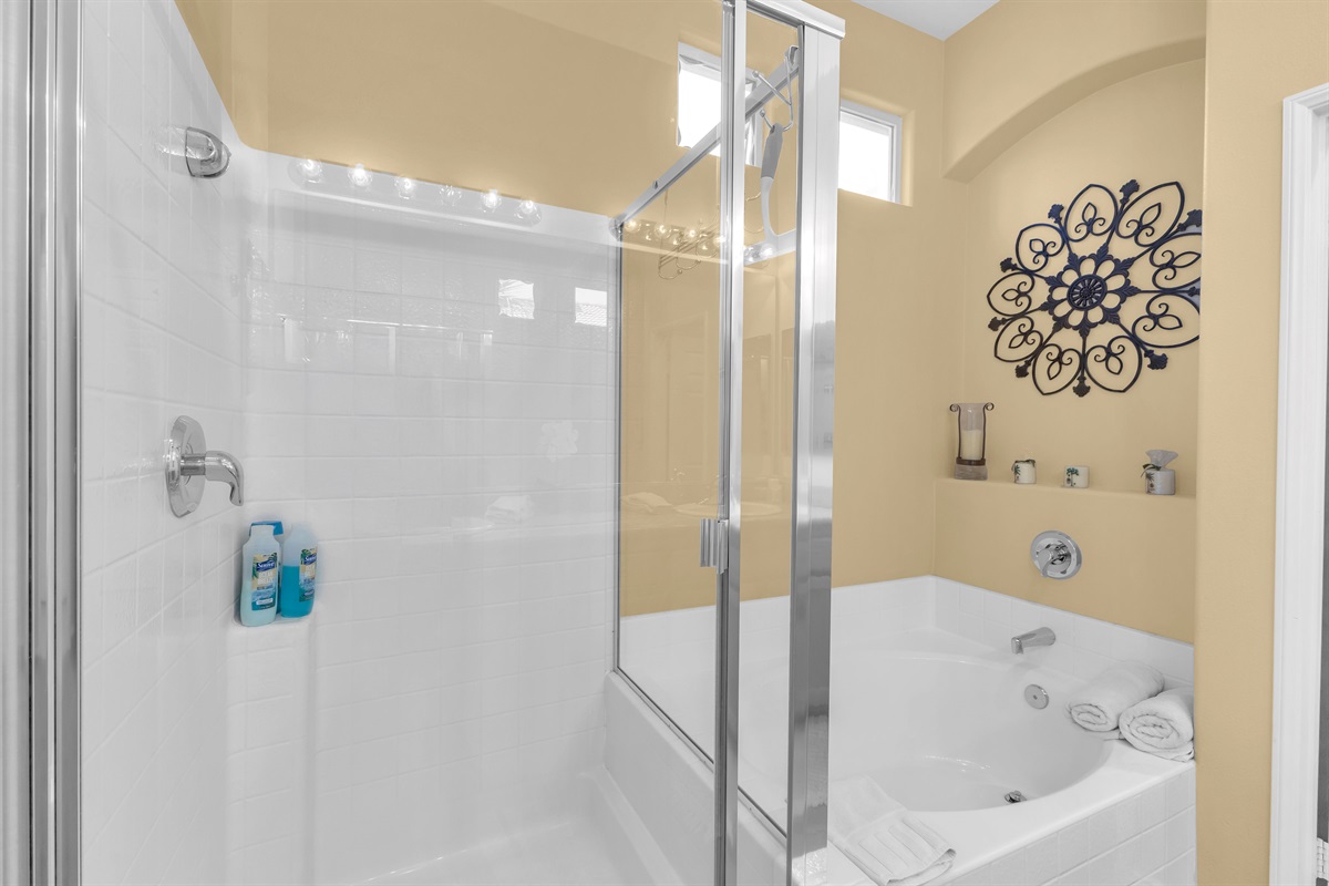 Soaking tub and shower