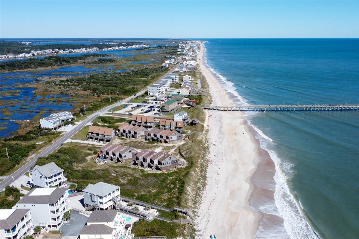 View of North Topsail Beach, facing north
