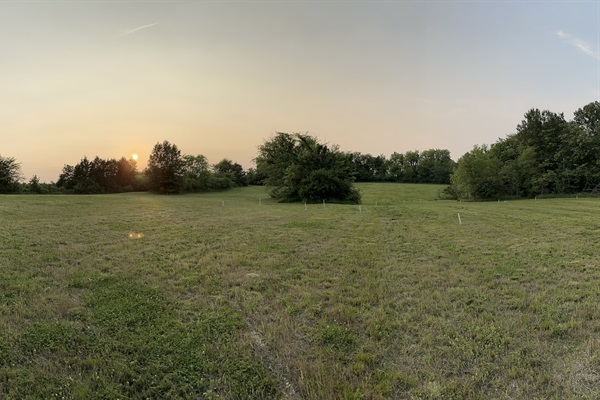 7 acres to enjoy an evening walk as the sun sets