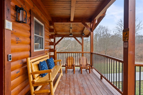 Front porch seating area
