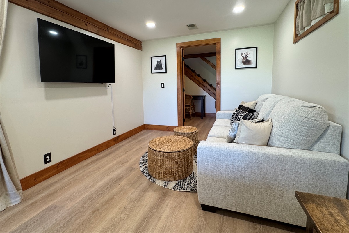 Lower level King with lounge area