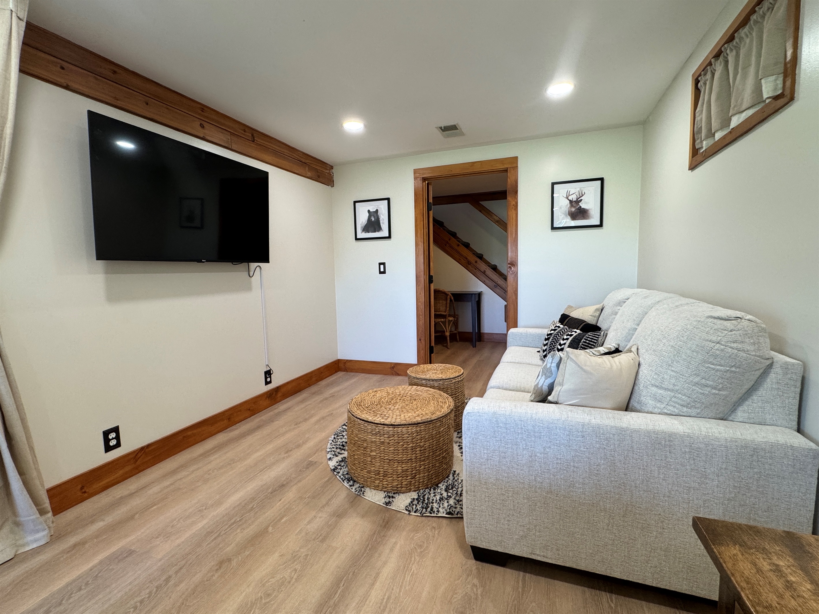 Lower level King with lounge area