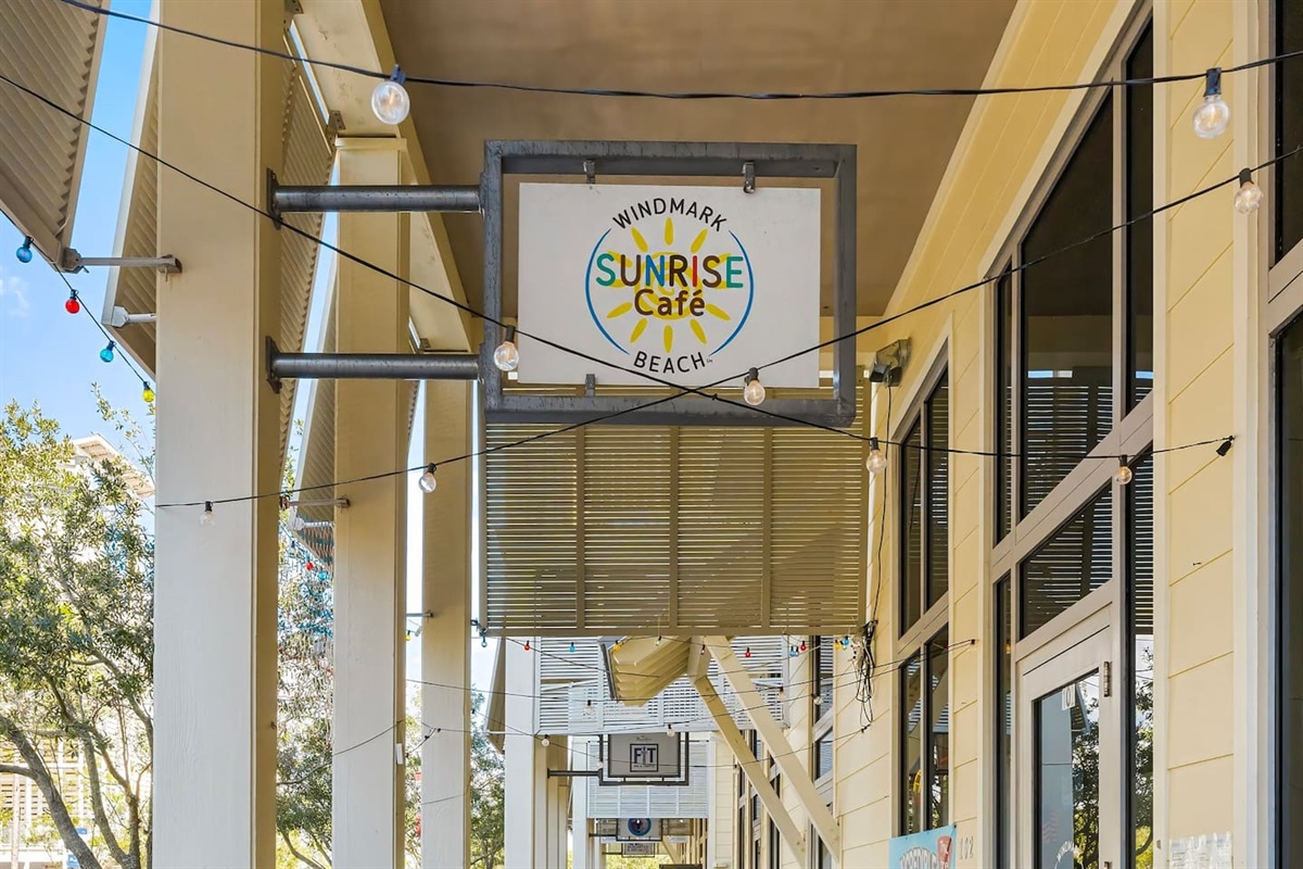 Sunrise cafe, just few minutes from the property