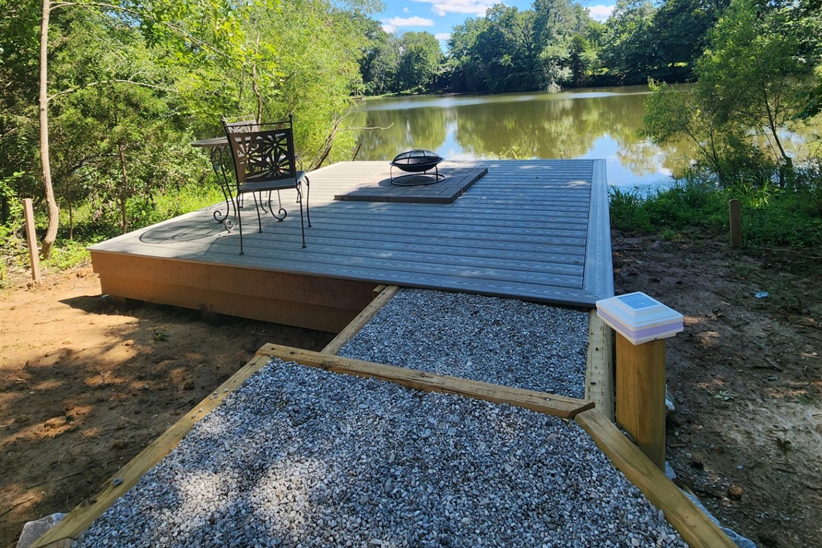Private Deck with Fire Pit