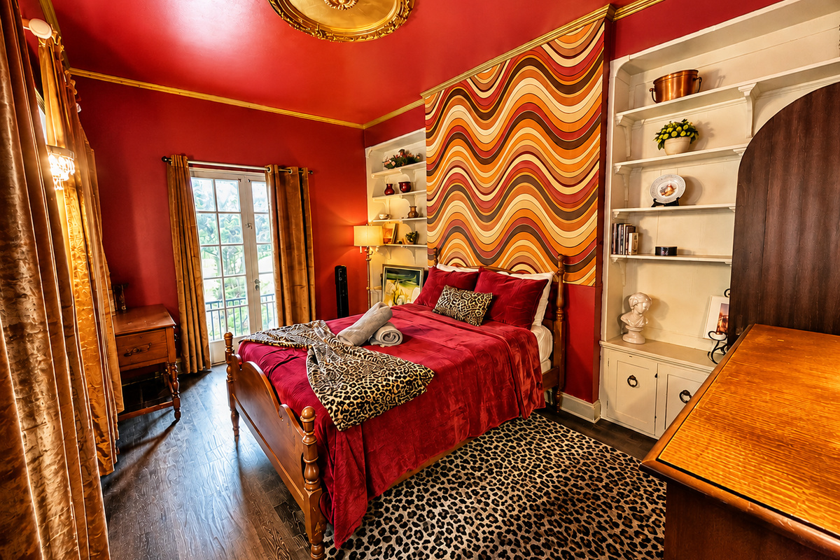 70s Room - A peaceful and comfortable downstairs bedroom in the heart of the main house