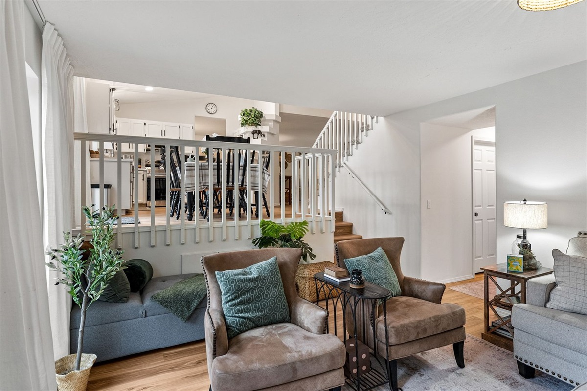 The open floor plan of this vacation rental allows your entire group to spread out and find their own space. It's great for families and groups of friends.
