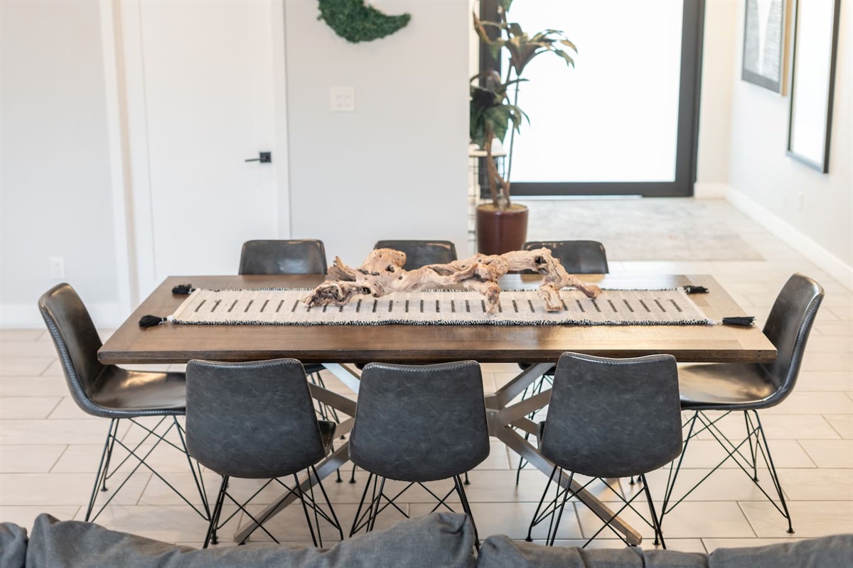Seating for eight with stylish comfort.

