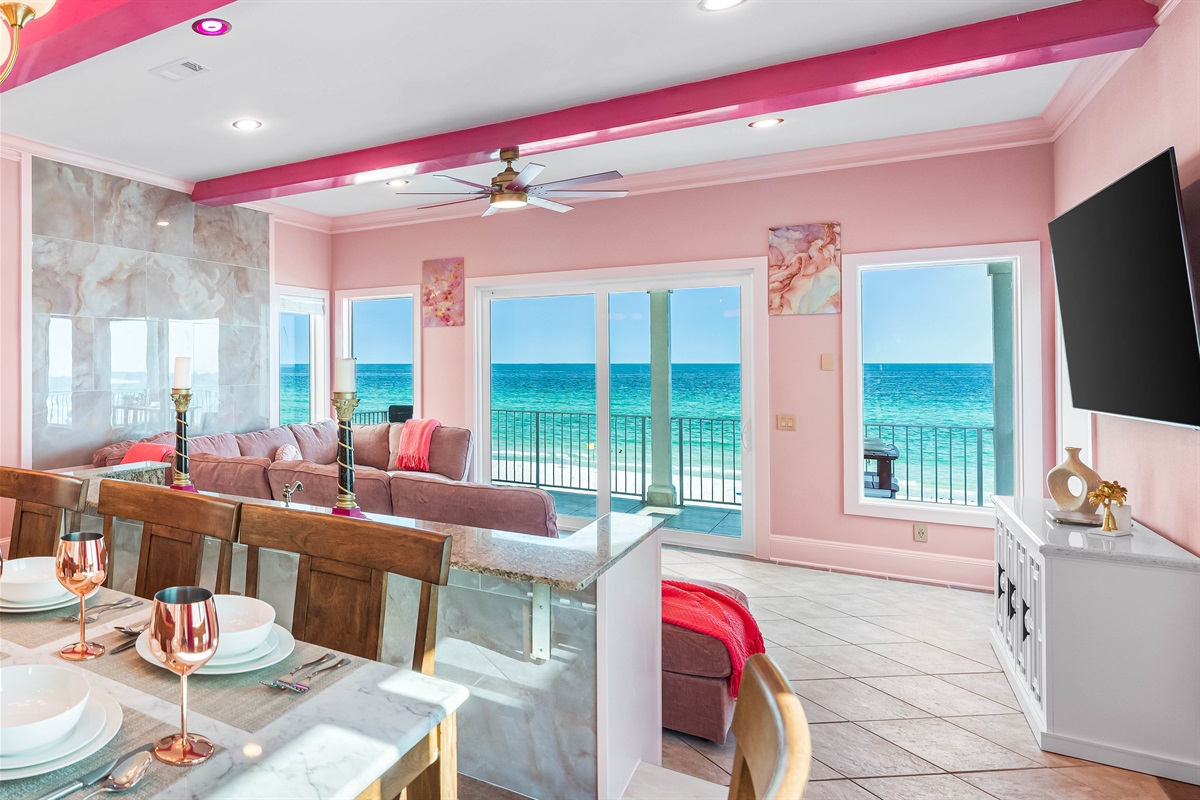 Beachfront Living Room | Second Floor
