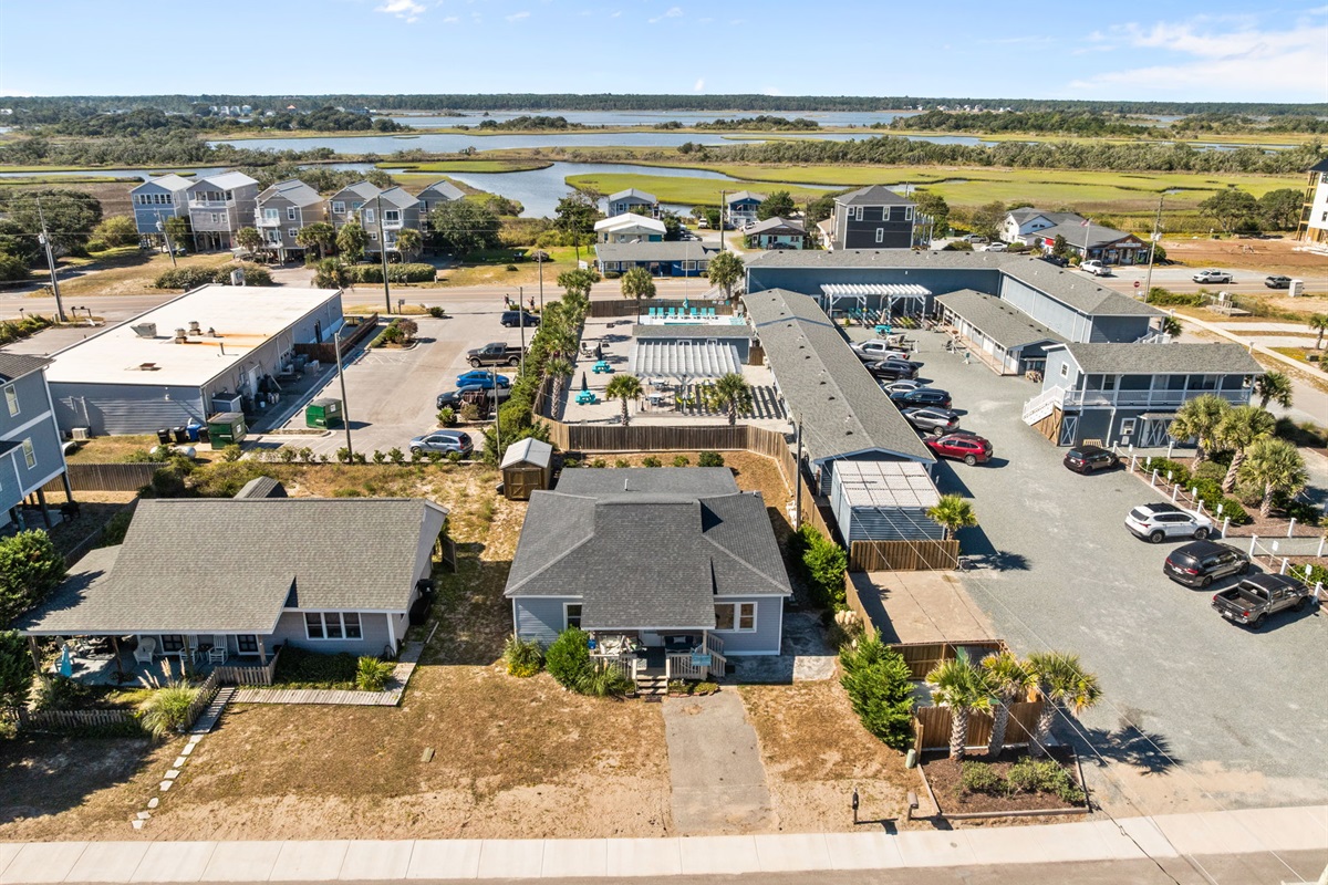 The house and its surrounding area