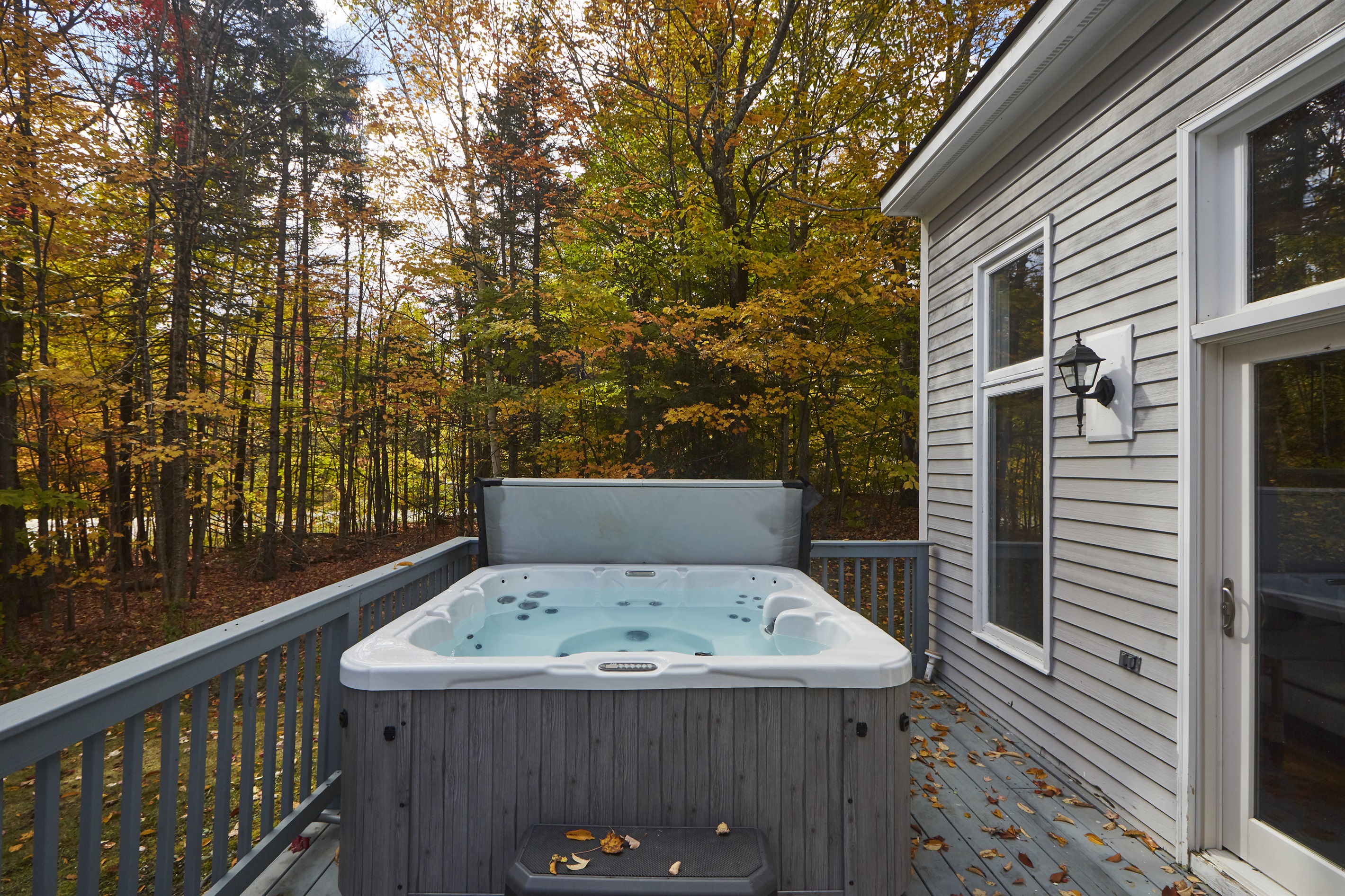 Enjoy the views from the hot tub.