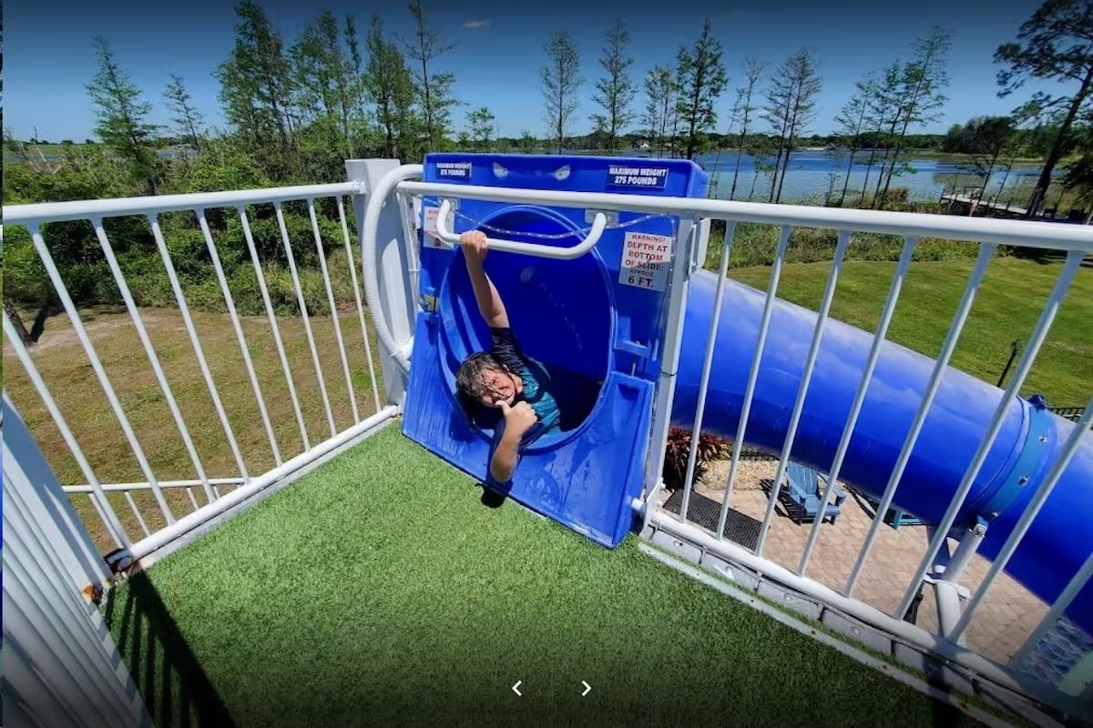 Shoot Your Ladder waterslide at Orlando vacation rental estate
