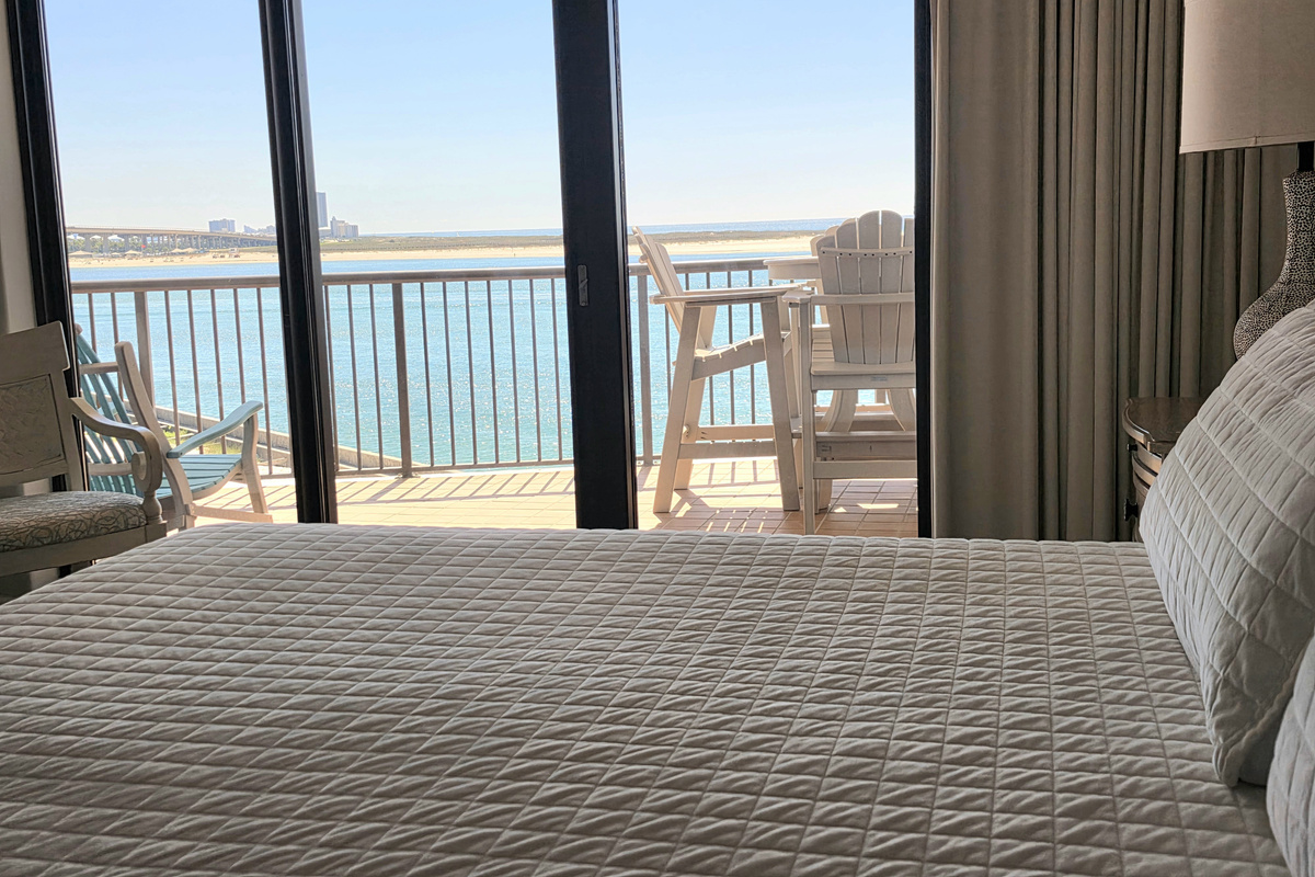 The view from the master bedroom