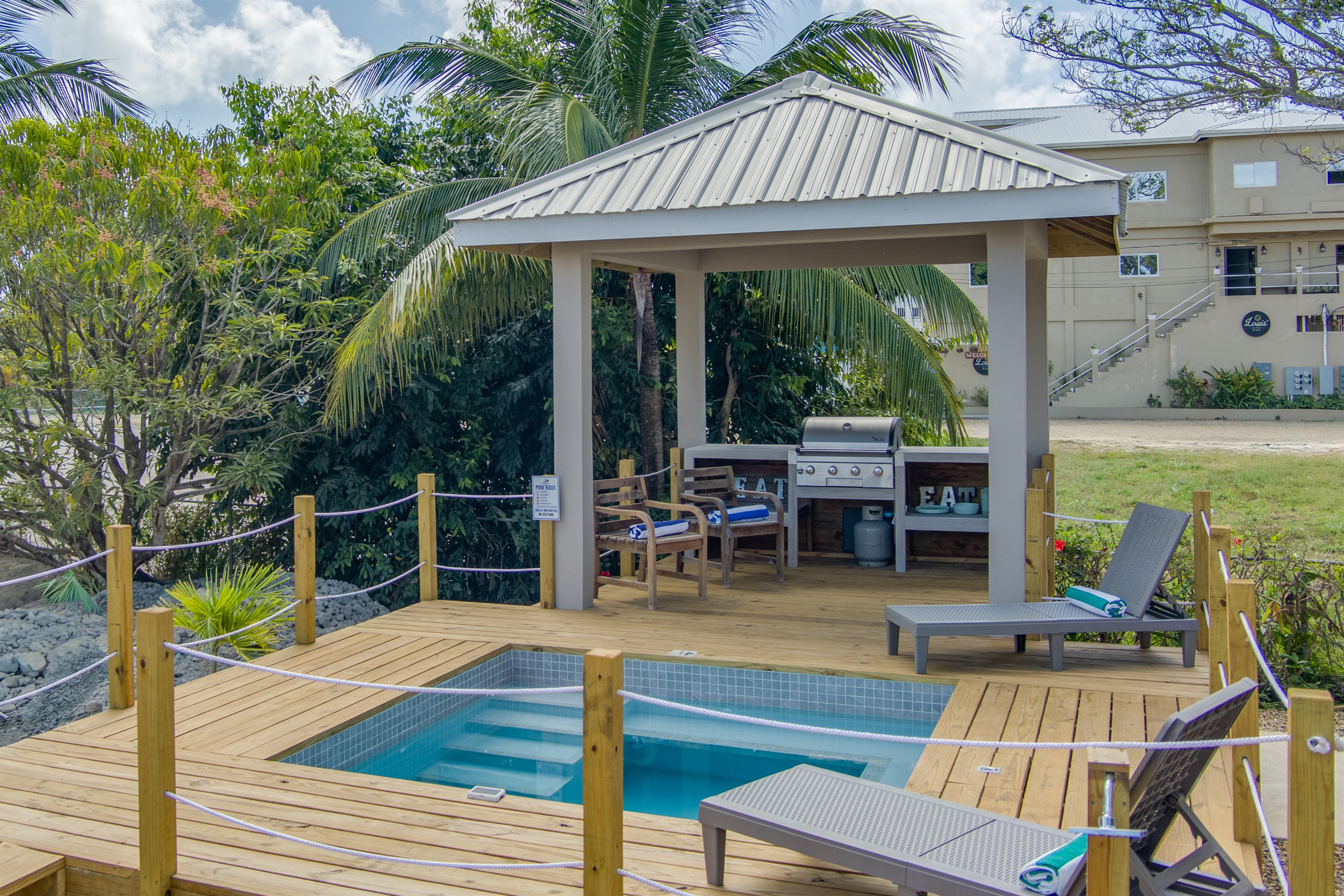 Shared pool and BBQ Area