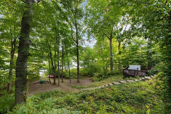Private Hot Tub overlooking the lake