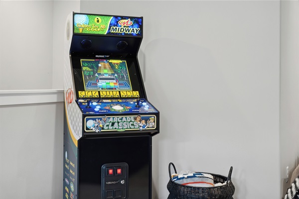 Relive the classics with our arcade console in the Alpine Loft—fun for all ages!