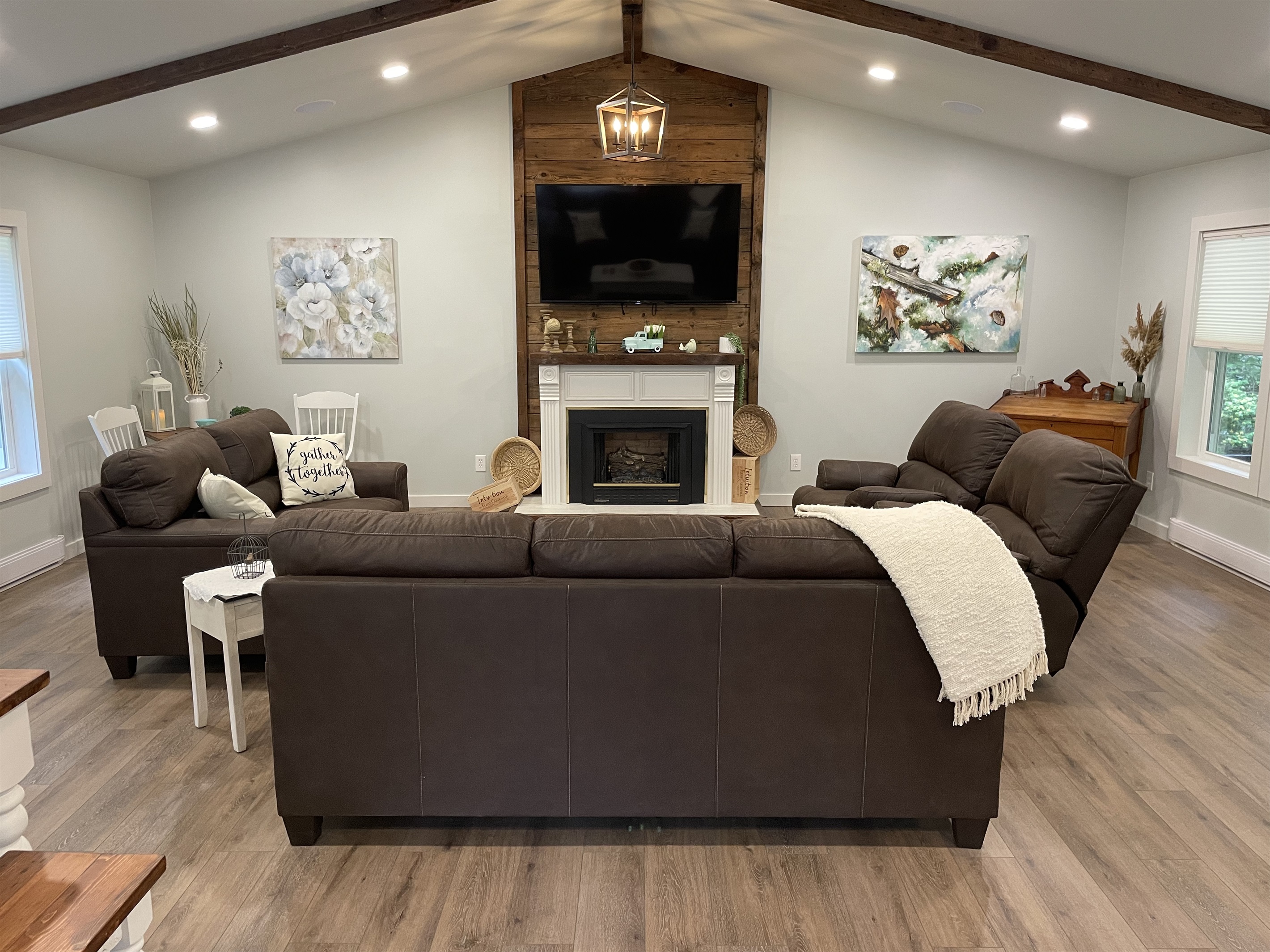 Great Room w/ 100+ yr old wood accents