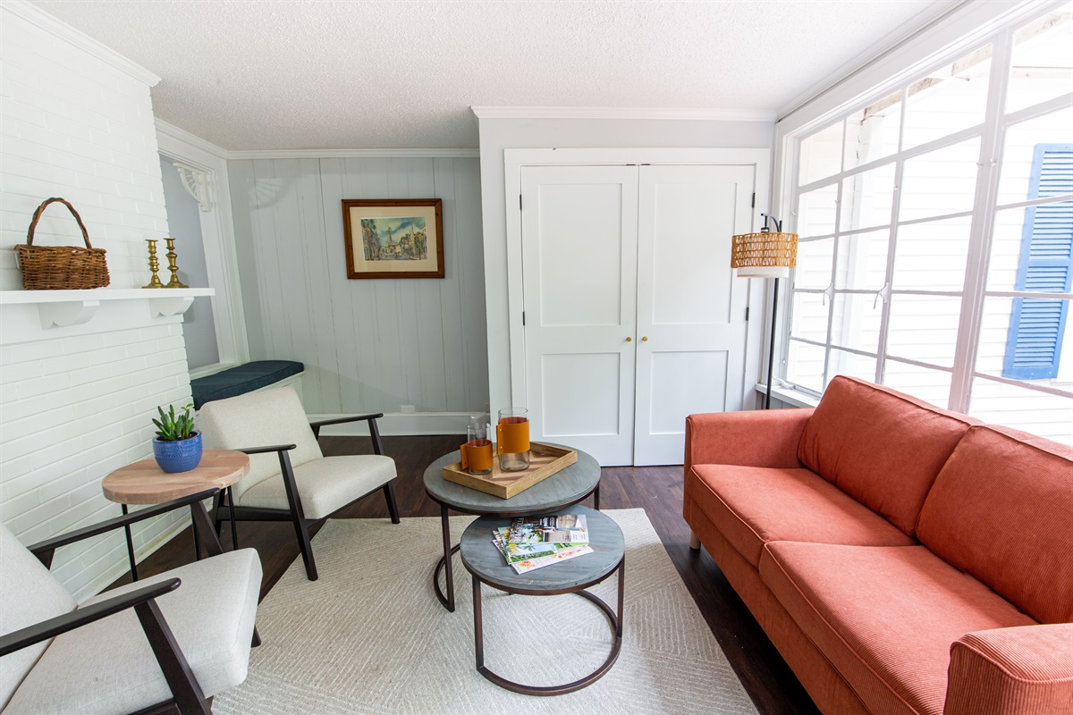 The Sunroom is the perfect spot to relax with a good book or play a family game