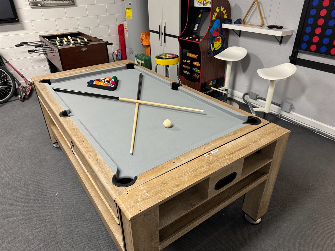 Multi game table with pool