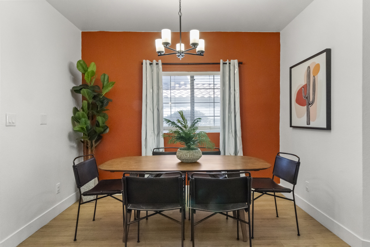 Bright dining area perfect for family meals and conversation.