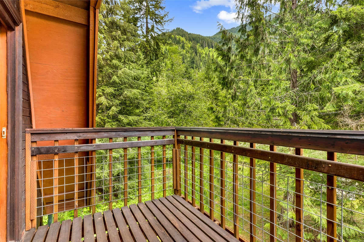 One of two balconies to enjoy your morning coffee from