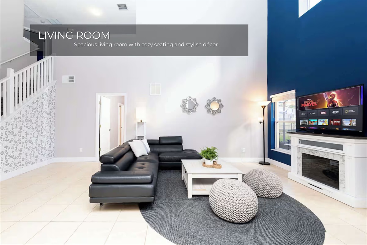 Spacious living room designed for comfort, style, and togetherness.