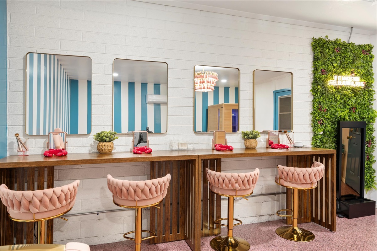 Time To Get Ready In Your Own Vanity Area With Mirrors & Outlets