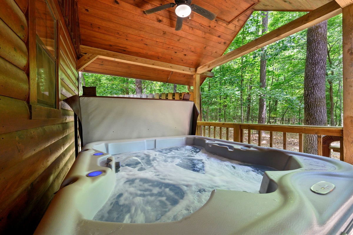 Hot tub on deck