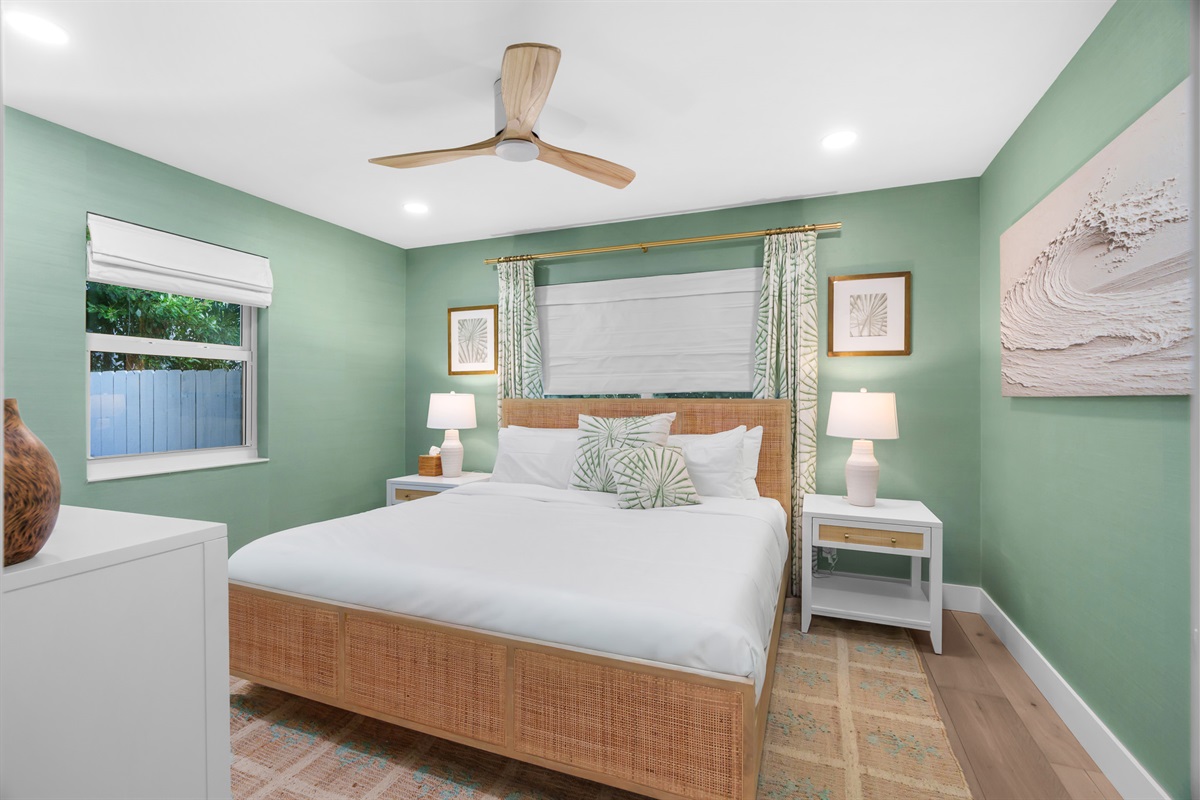 Sweet dreams guaranteed. Sink into premium linens in this serene sanctuary.