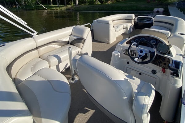 The pontoon boat is available as an add on to your stay.