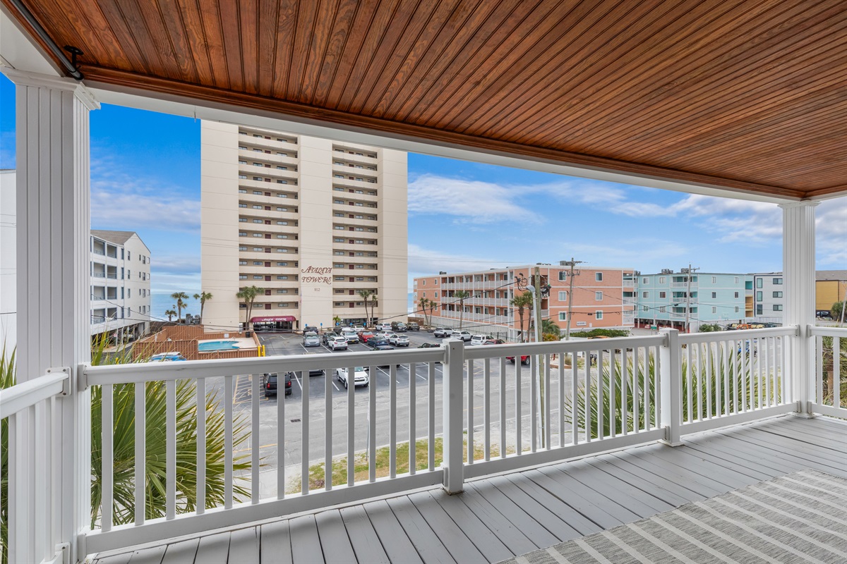 Ocean and beach views primary suite upper level