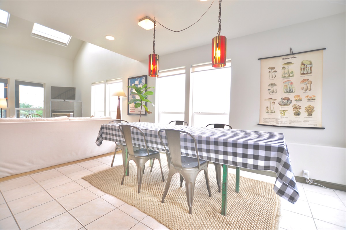Bright and airy dining room