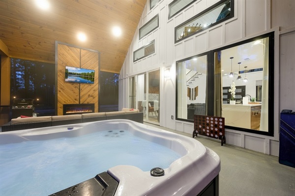 Rain or shine, this covered space keeps the fun going.