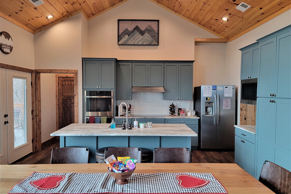 Custom cabinetry and countertops throughout